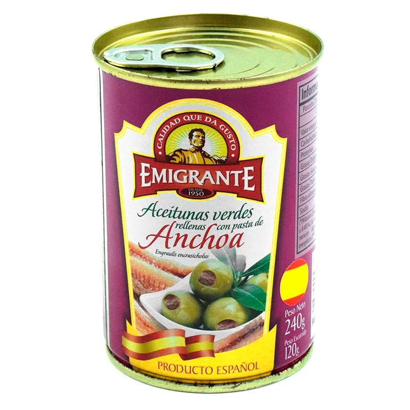 ACEITUNAS EL EMIGRANTE ANCHOA 240 GRAMOS          