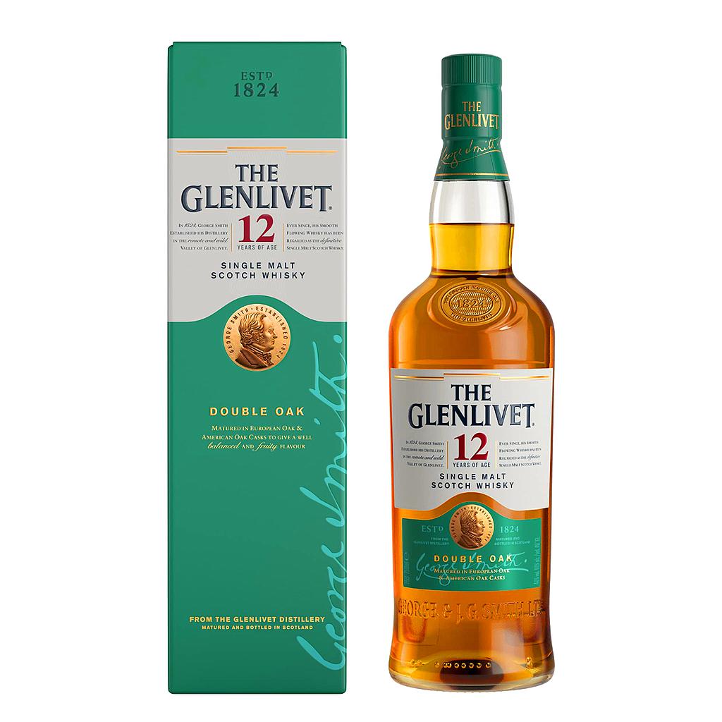 WHISKY DE MALTA THE GLENLIVET 12 AÑOS 750 ML